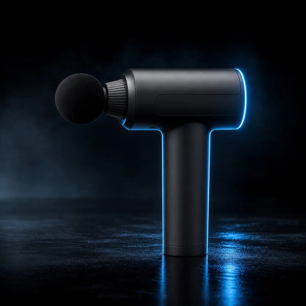 Anko percussion massage gun side profile with foam ball head